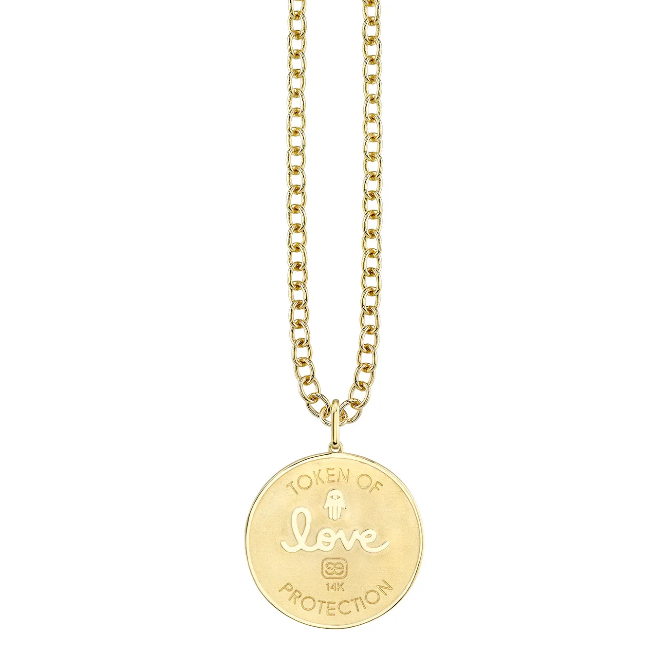 Gold & Diamond Eye Coin Charm