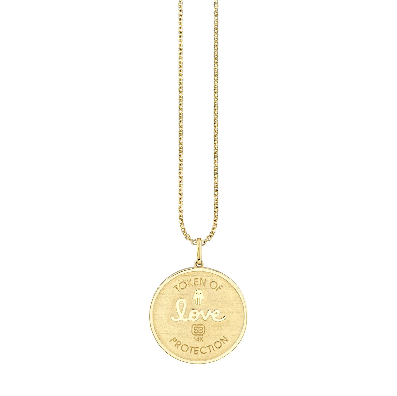 Gold & Diamond Eye Coin Charm