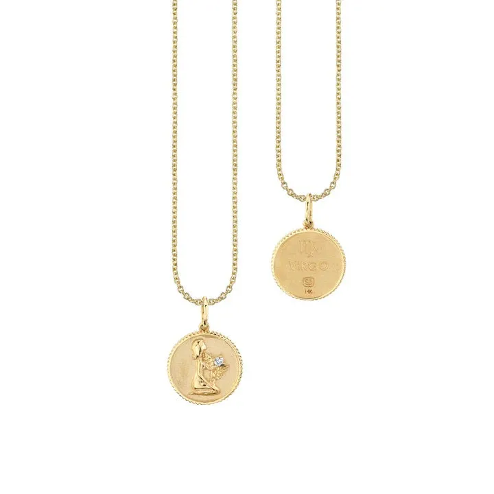 Gold & Diamond Virgo Zodiac