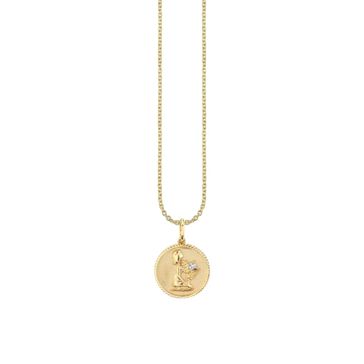 Gold & Diamond Virgo Zodiac