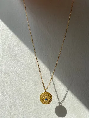 Gold Evil Eye Necklace