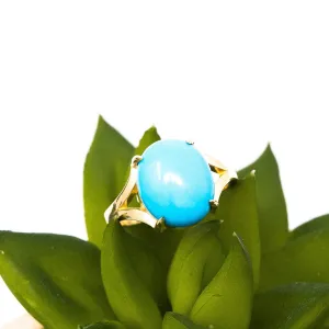 GOLD TURQUOISE RING