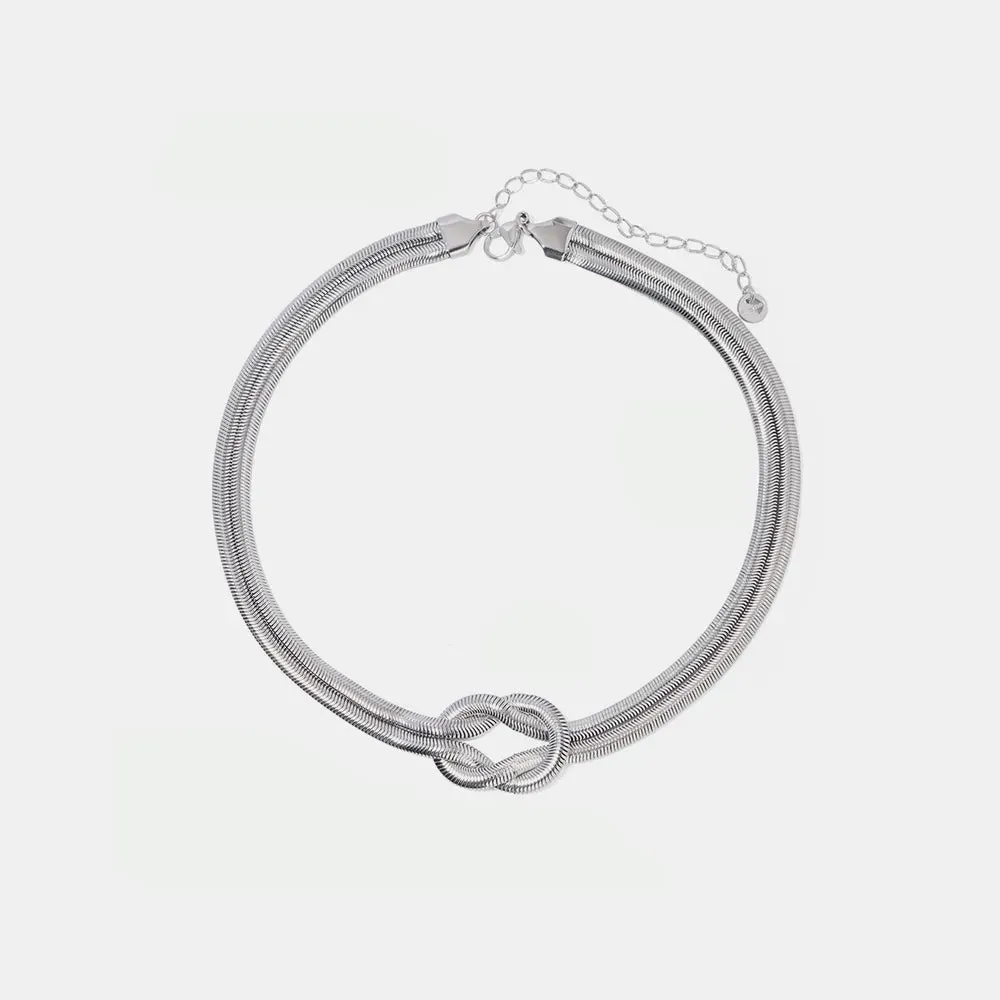Golden Tides Double-Layer Herringbone Choker