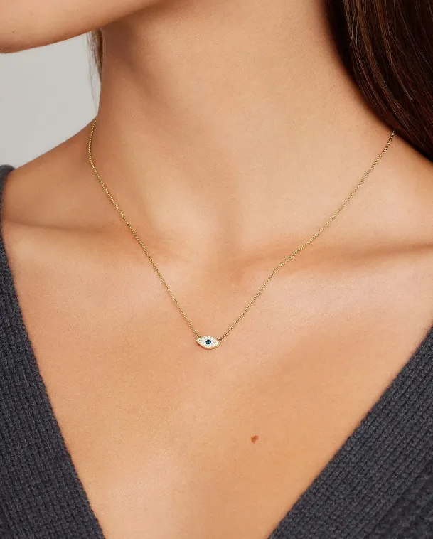 GORJANA EVIL EYE NECKLACE GOLD