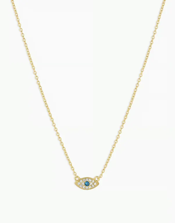 GORJANA EVIL EYE NECKLACE GOLD