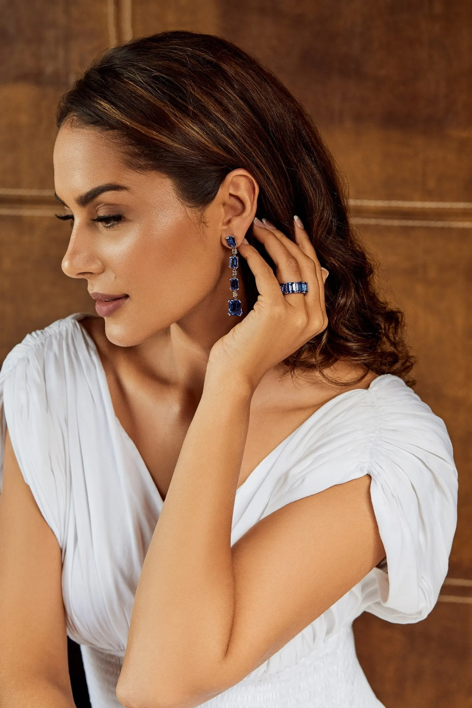 Graduating Tanzanite & Diamond Earrings