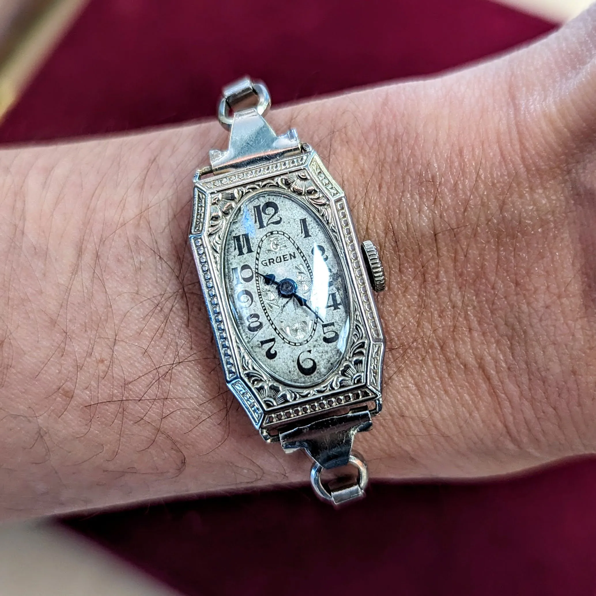 GRUEN Guild Art Deco Ladies Watch  Cal. 163 15 Jewels 3ADJ Swiss Made Vintage Wristwatch - ALL ORIGINAL