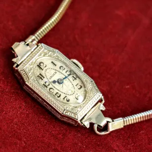 GRUEN Guild Art Deco Ladies Watch  Cal. 163 15 Jewels 3ADJ Swiss Made Vintage Wristwatch - ALL ORIGINAL