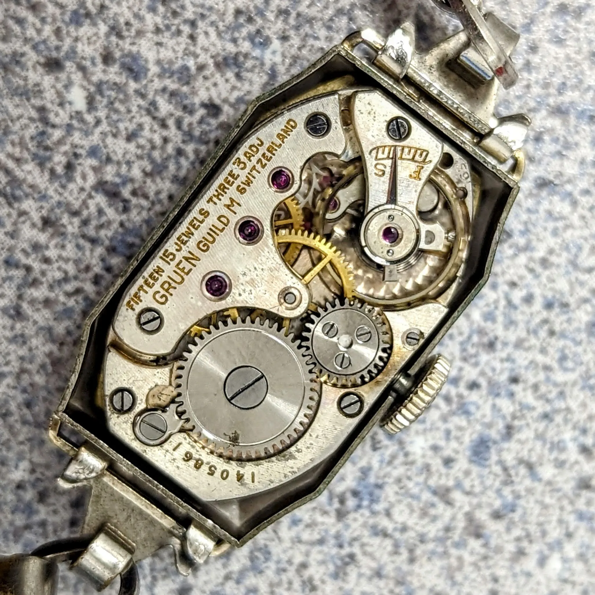 GRUEN Guild Art Deco Ladies Watch  Cal. 163 15 Jewels 3ADJ Swiss Made Vintage Wristwatch - ALL ORIGINAL