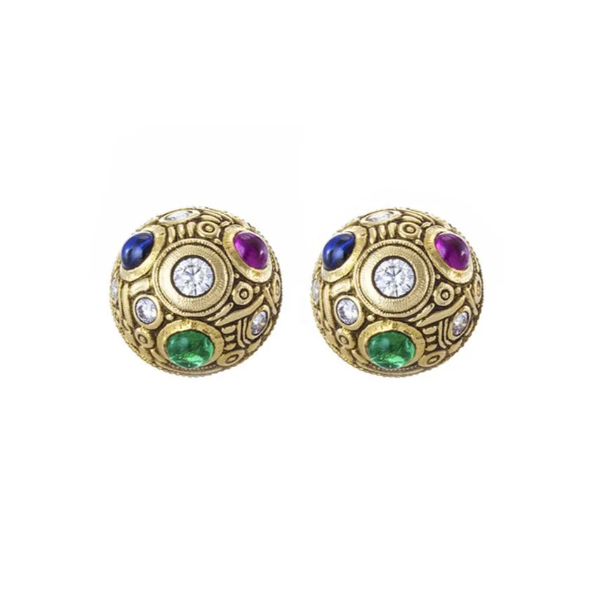 Half Dome Stud Earrings