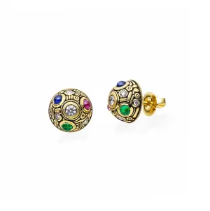 Half Dome Stud Earrings