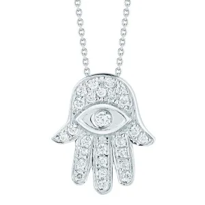 HAMSA PENDANT WITH DIAMONDS