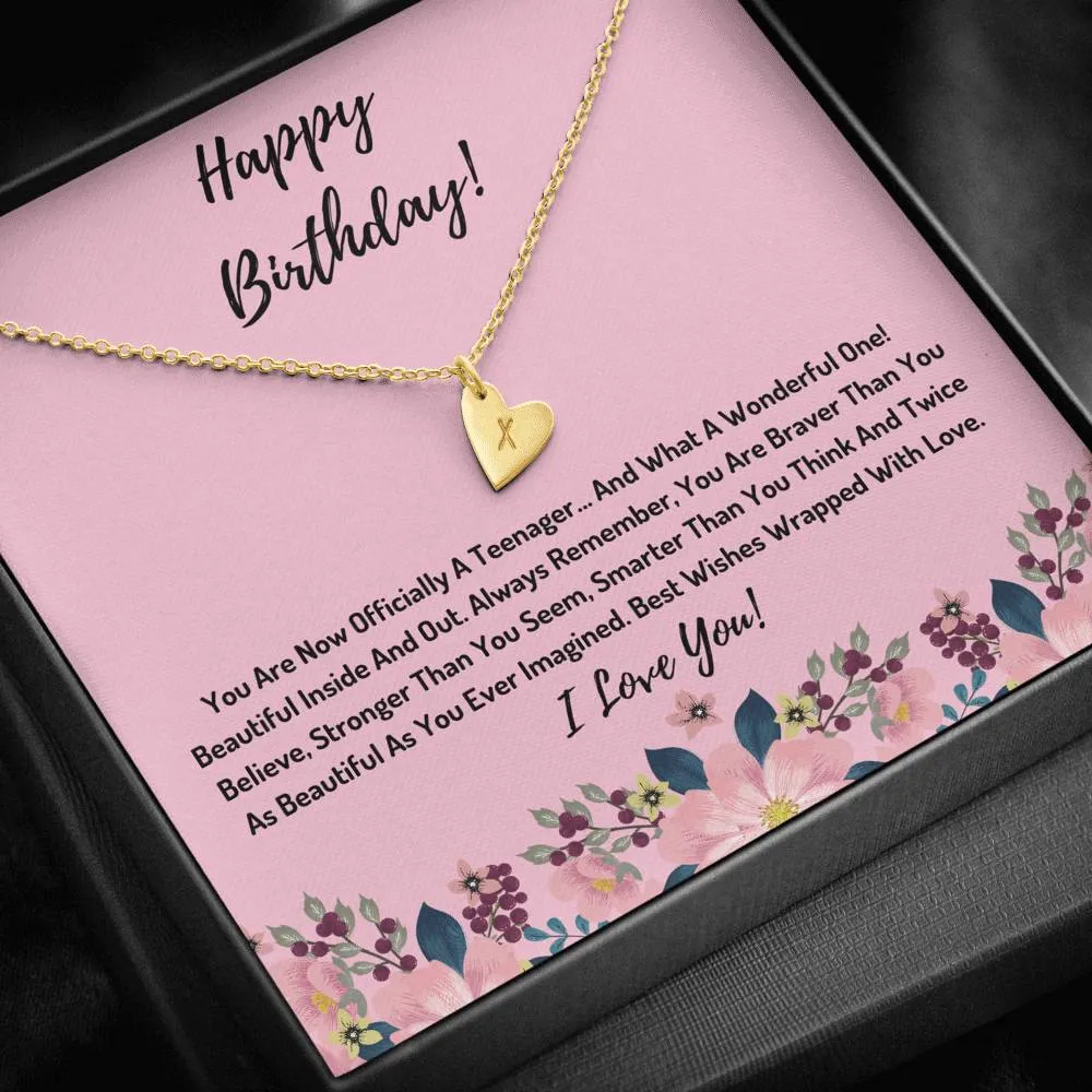 Happy Birthday- You Are Officially A Teenager Hearts Necklace
