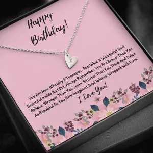 Happy Birthday- You Are Officially A Teenager Hearts Necklace