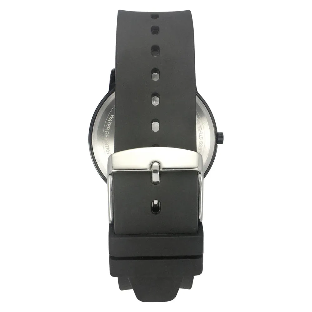 Helix By Timex Black Round Analog Silicone Watch Men -TW039HG20