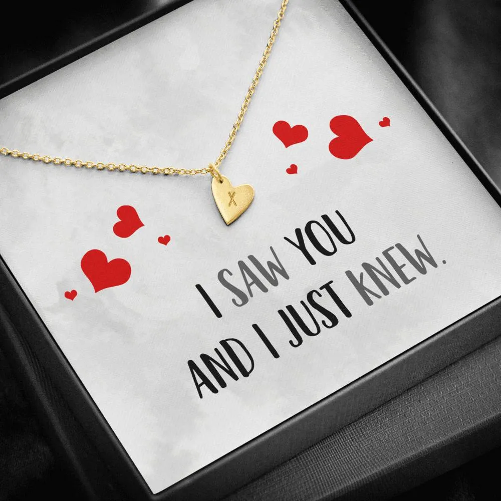 I Just Knew Heart Charm Necklace