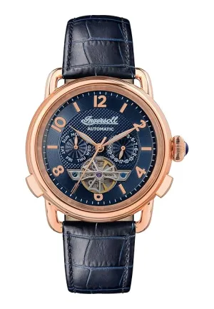 Ingersoll Automatic Analog Blue Dial Leather Strap Men's Watch - I00902B