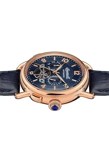 Ingersoll Automatic Analog Blue Dial Leather Strap Men's Watch - I00902B