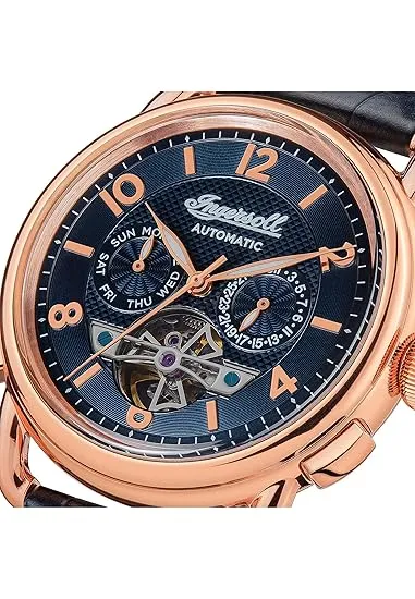Ingersoll Automatic Analog Blue Dial Leather Strap Men's Watch - I00902B