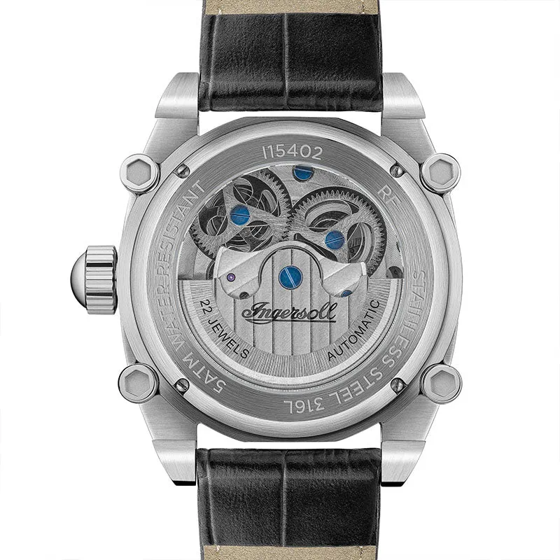 Ingersoll Automatic Grey Skeleton Dial With Lifetime Warranty Analog Watch - For Gents  I15402