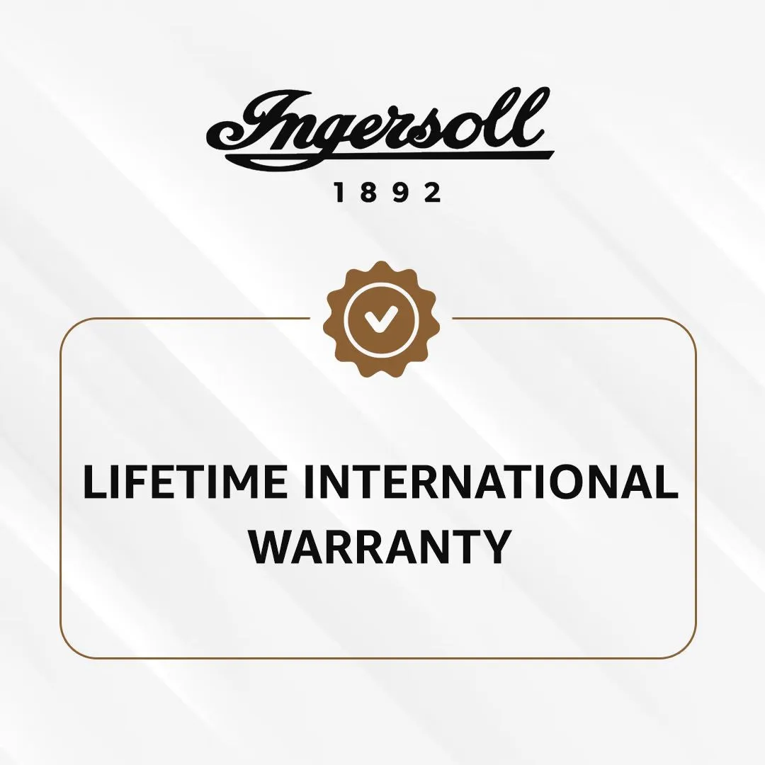Ingersoll Men The Jazz Gents Automatic Analog Watch with Black Dial and Black Leather Strap - I07701