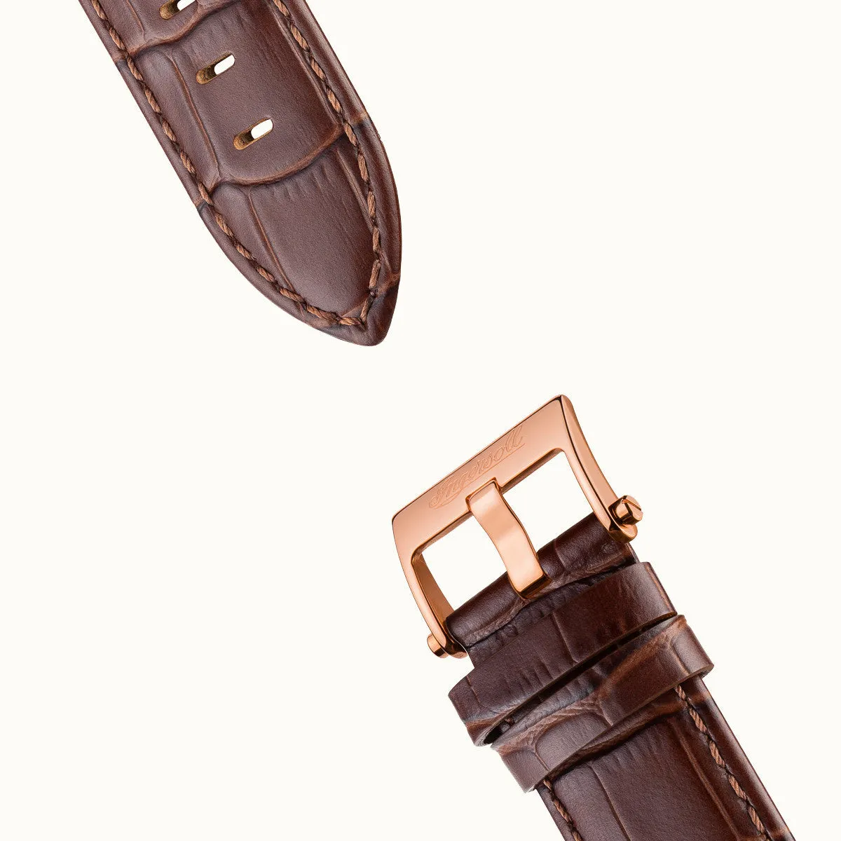 Ingersoll The Michigan Automatic Mens Watch with White Dial and Brown Leather Strap - I01103B