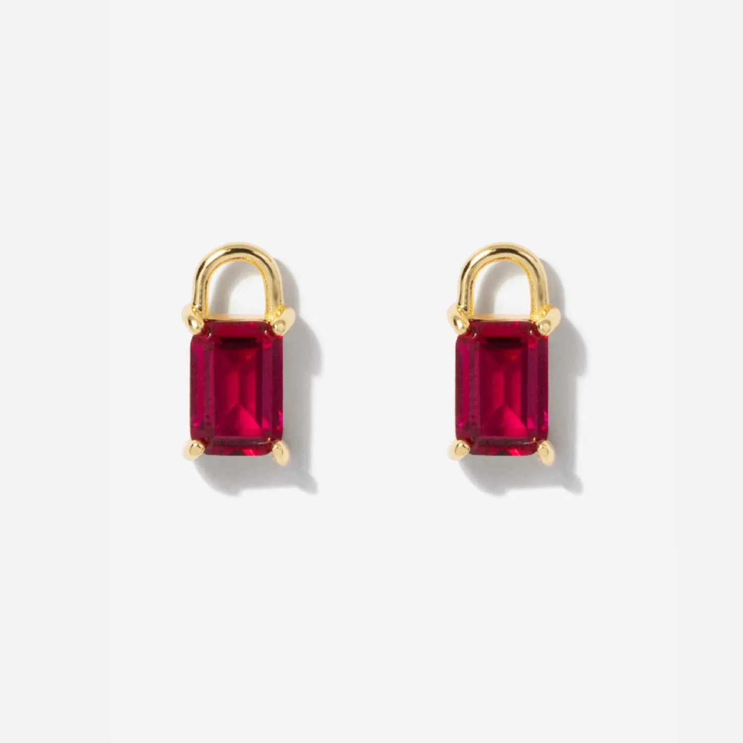 Iris Ruby Earrings Charm