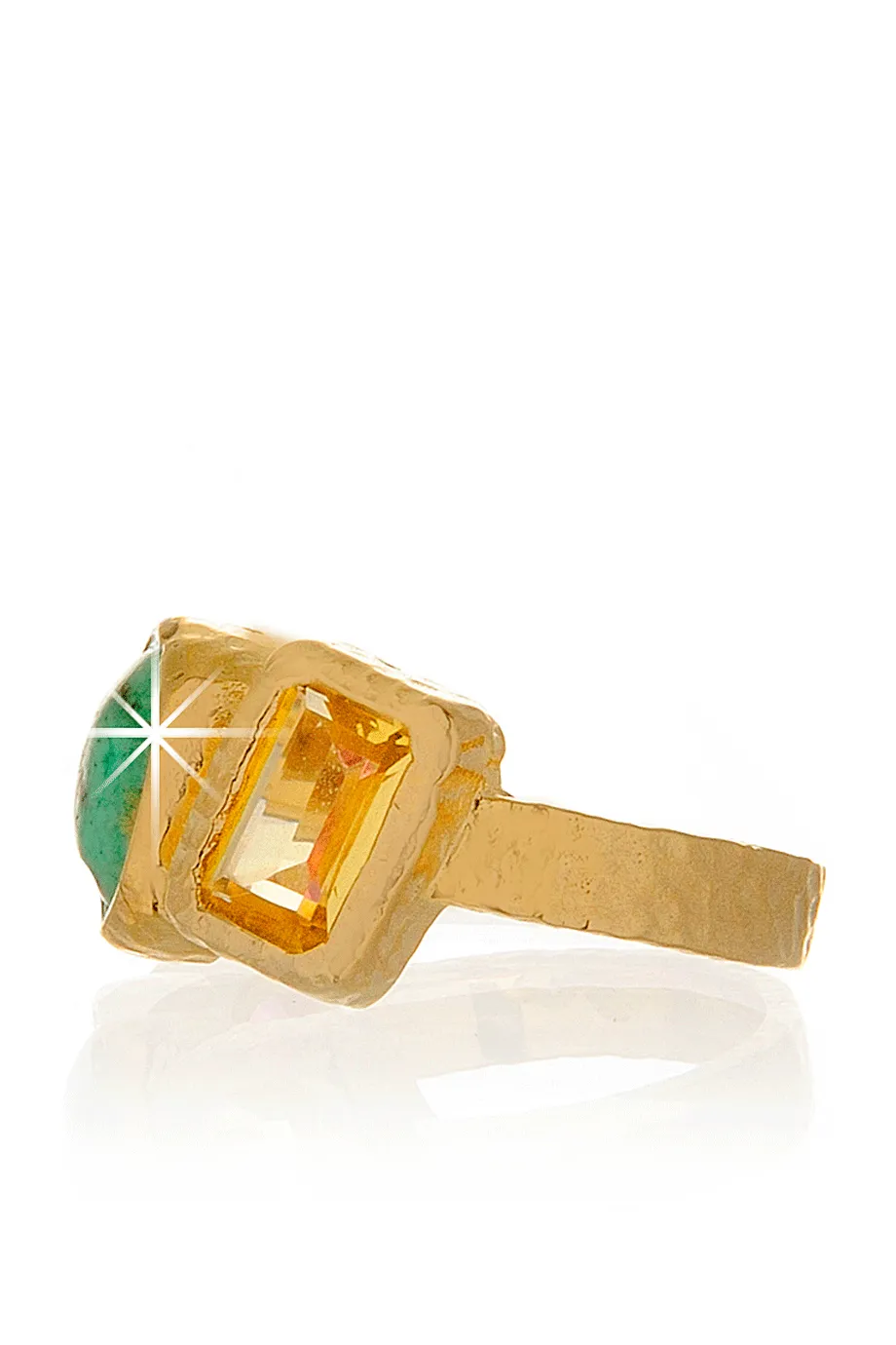 ISHARYA NYMPH Nile Three Stone Turquoise Ring