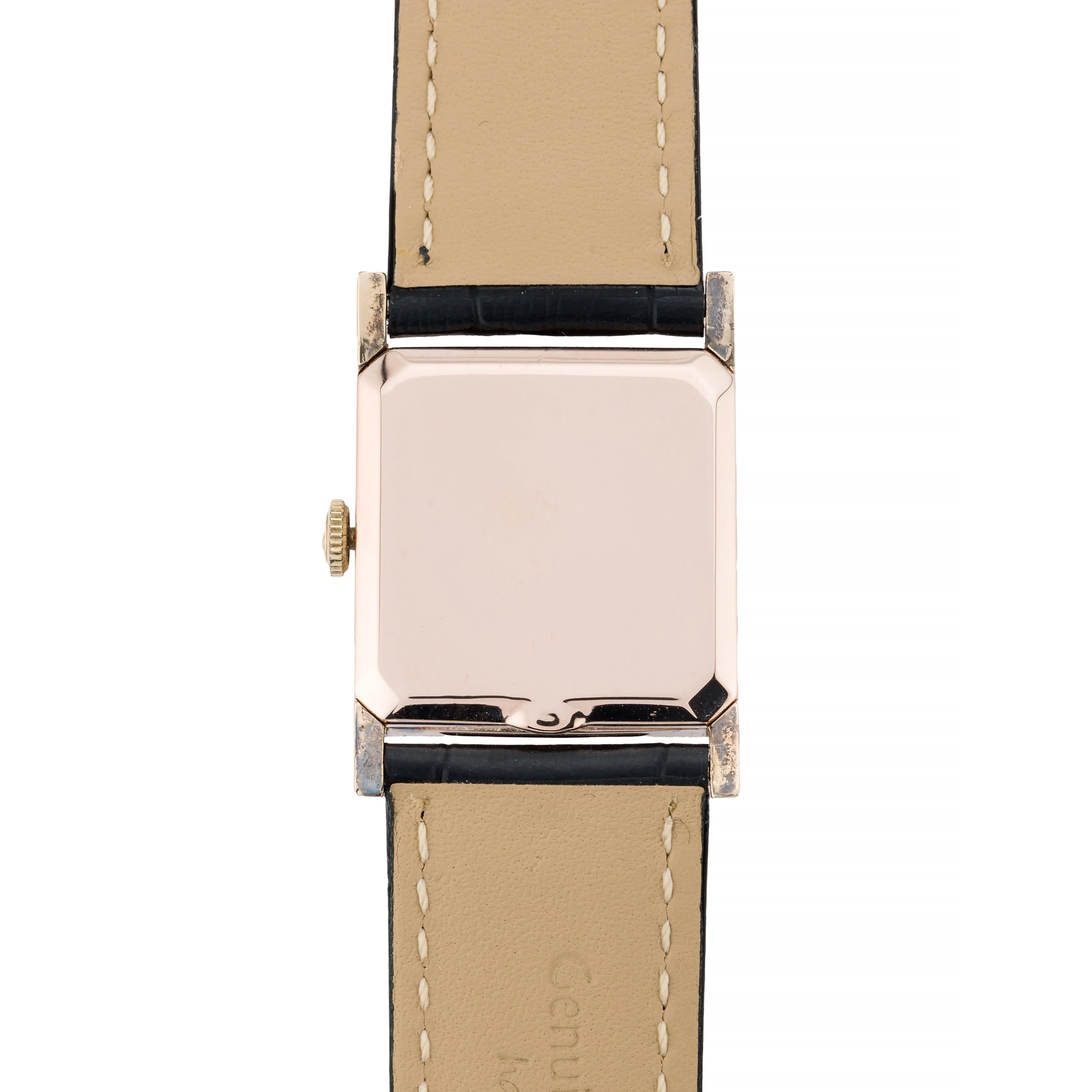Jaeger LeCoultre Art Deco 14 Karat Rose Gold 23mm Unisex Dress Wrist Watch