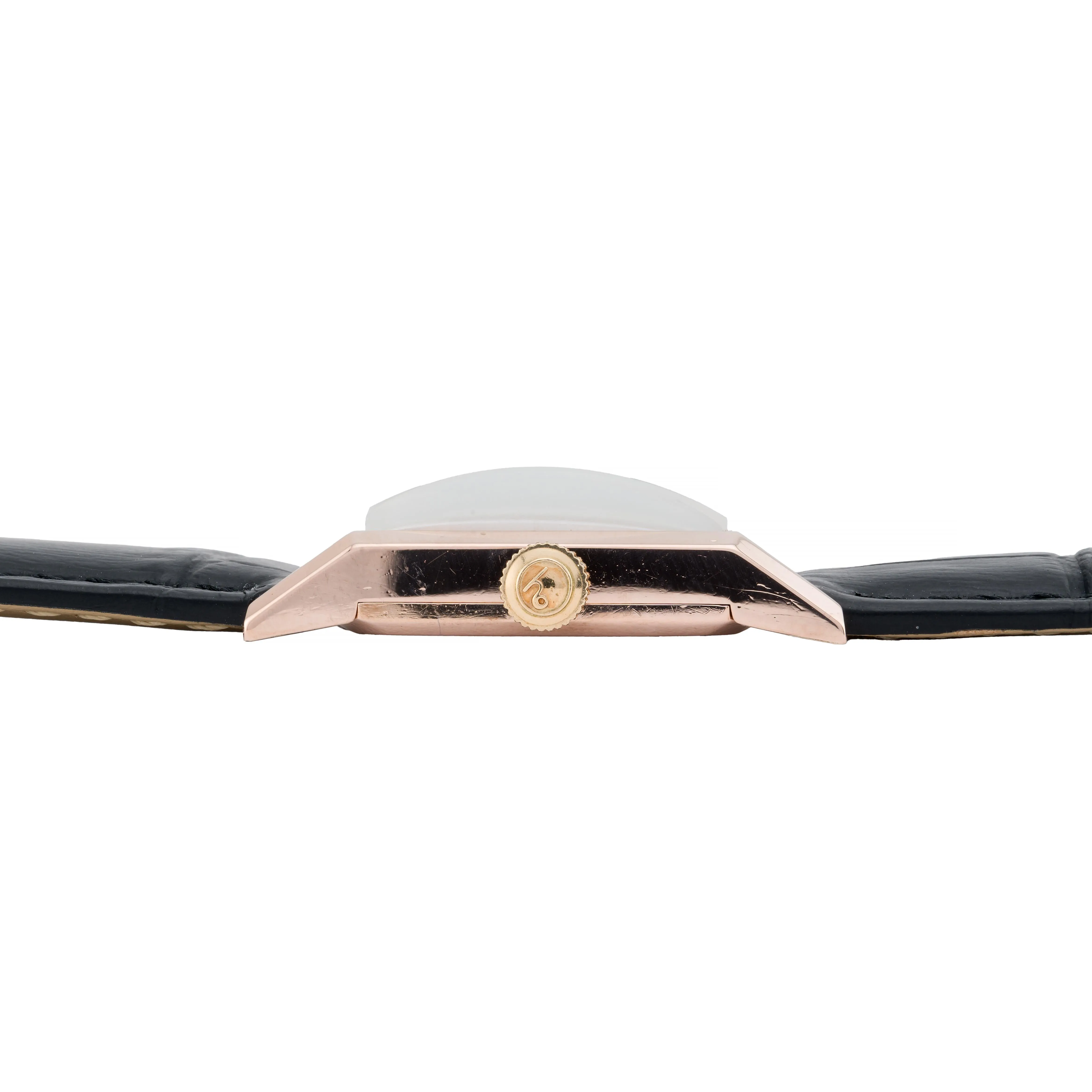 Jaeger LeCoultre Art Deco 14 Karat Rose Gold 23mm Unisex Dress Wrist Watch