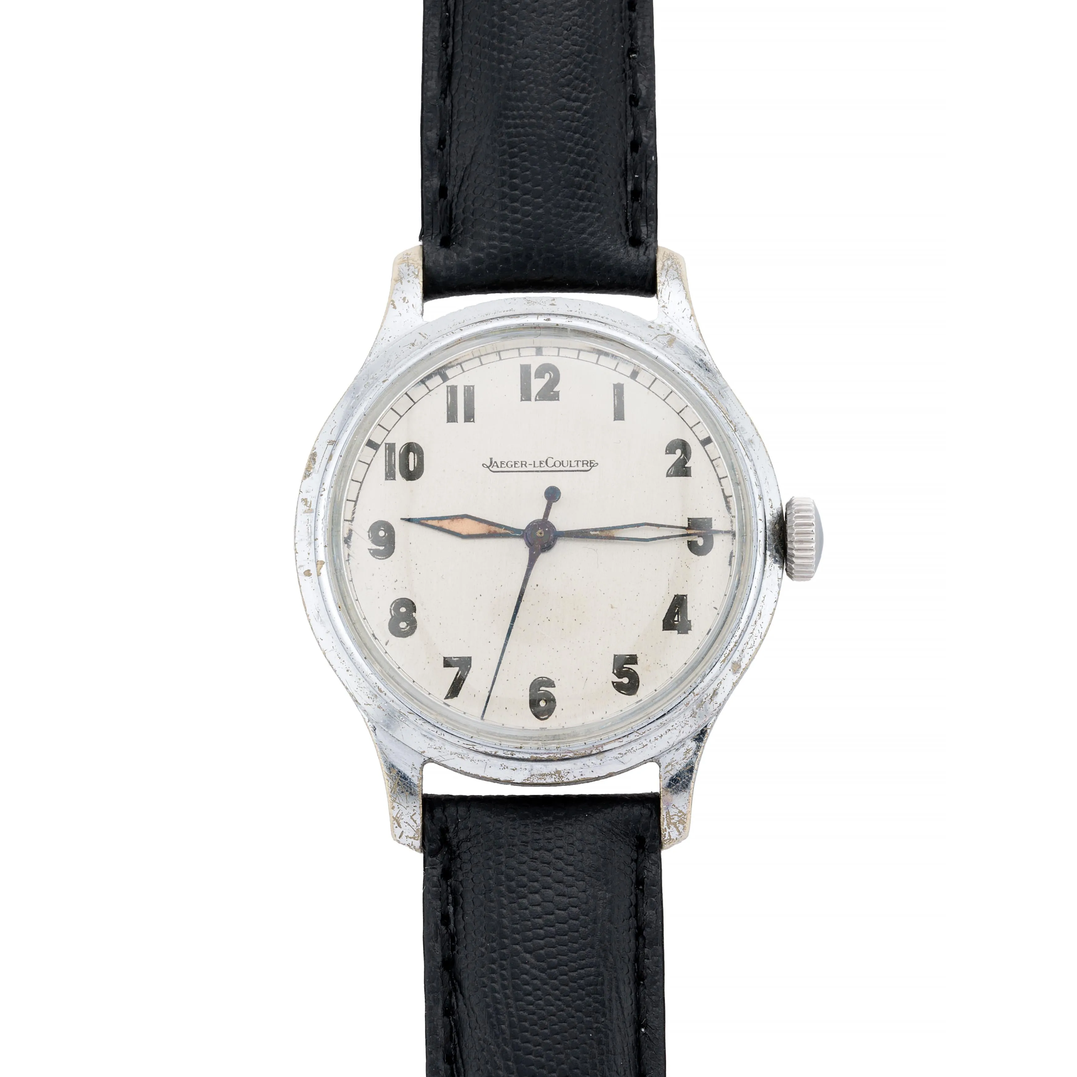 Jaeger LeCoultre Vintage WWII Military Mens Radium Numeral Wrist Watch
