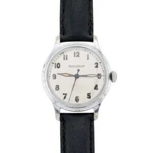 Jaeger LeCoultre Vintage WWII Military Mens Radium Numeral Wrist Watch