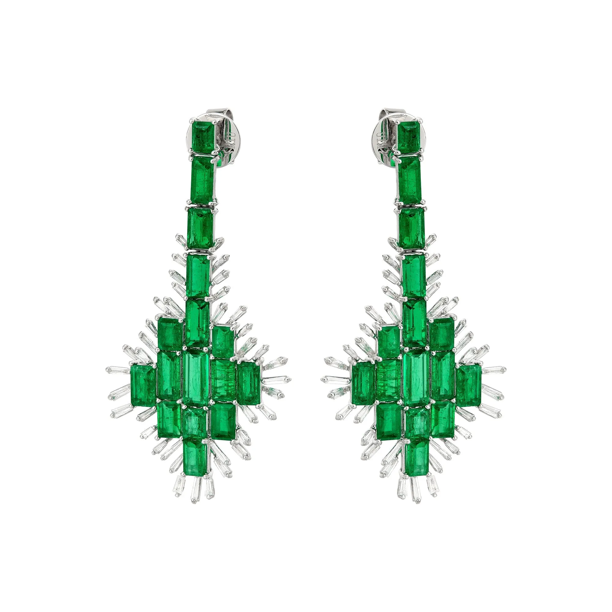 Jewels of Desire Nasril Emerald Chandelier Earrings