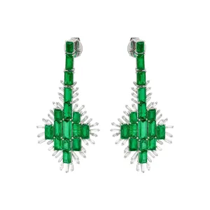 Jewels of Desire Nasril Emerald Chandelier Earrings
