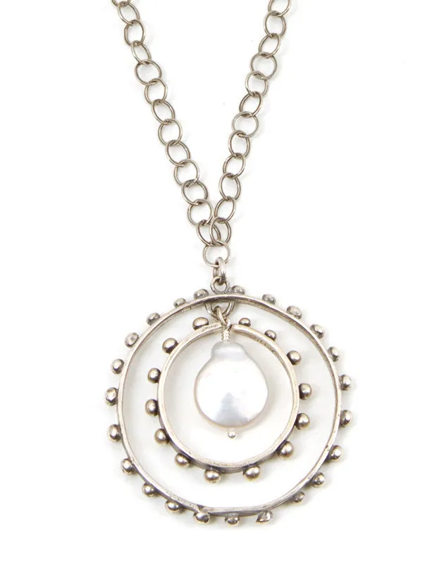 JHC Ripple Pendant with coin pearl