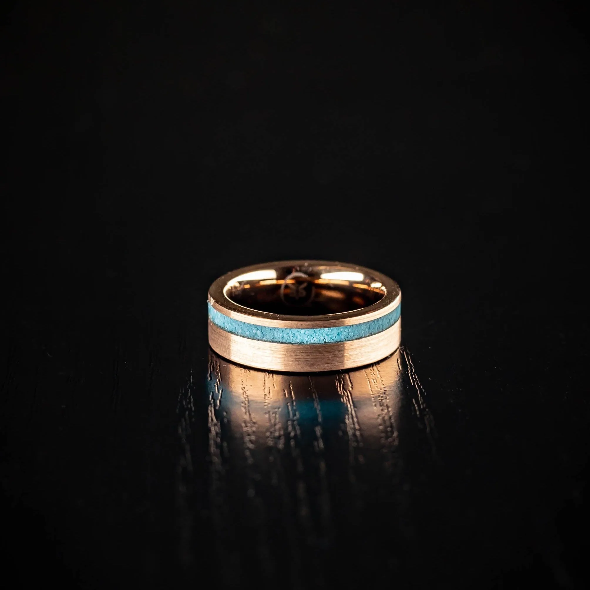 Jolt - Tungsten & Crushed Turquoise Womens Ring