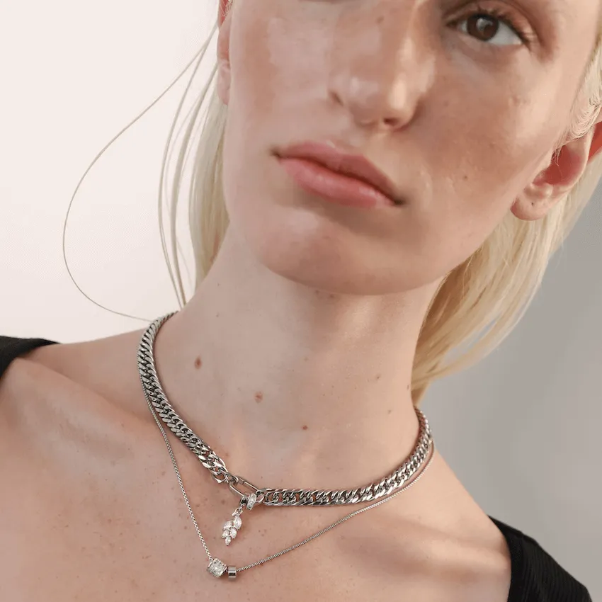 JUST CLICK LEAVE LAYERED NECKLACE SET
