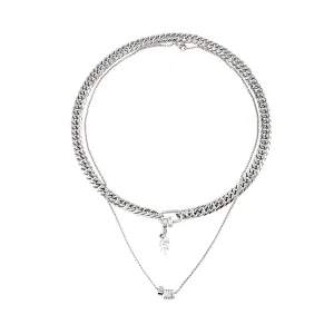 JUST CLICK LEAVE LAYERED NECKLACE SET