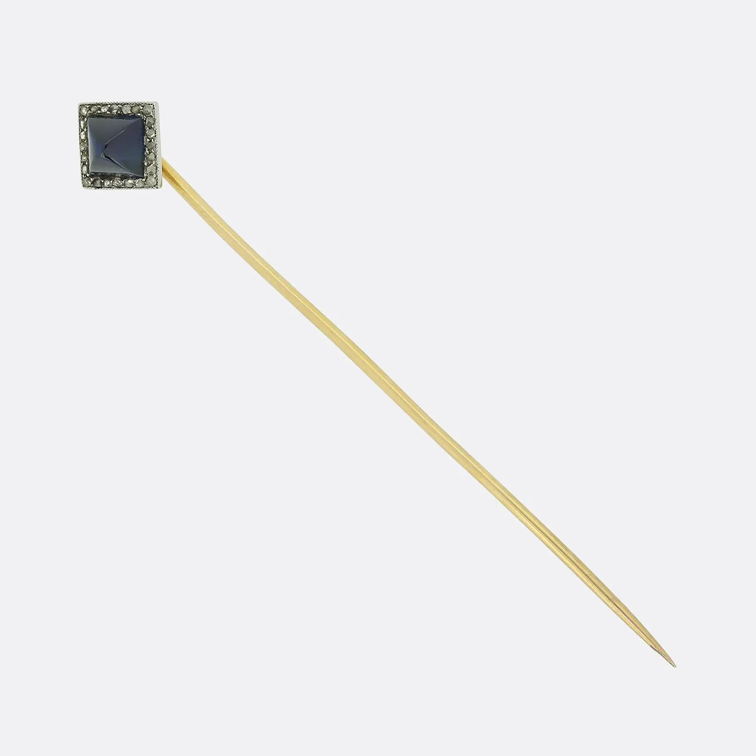 Lacloche Frères Sapphire and Diamond Stick Pin