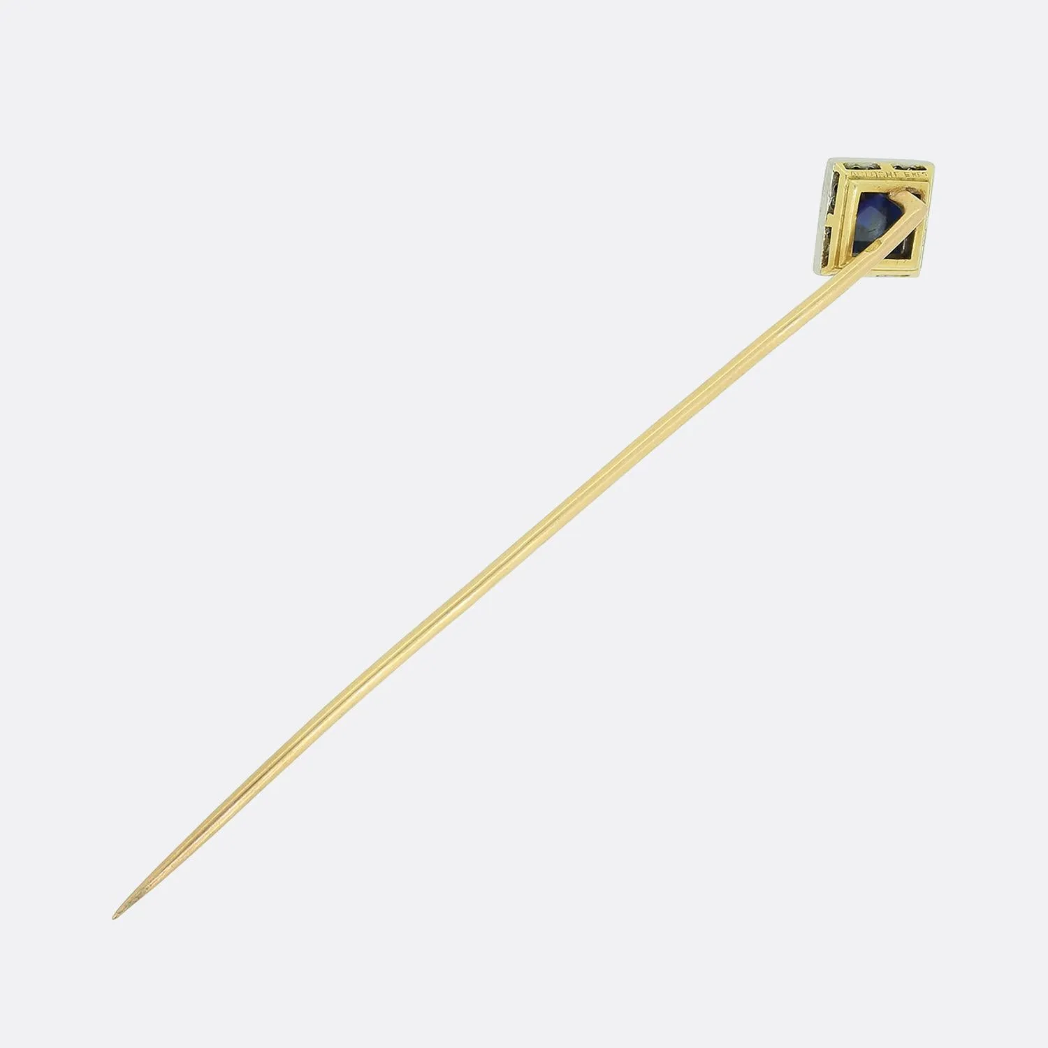 Lacloche Frères Sapphire and Diamond Stick Pin