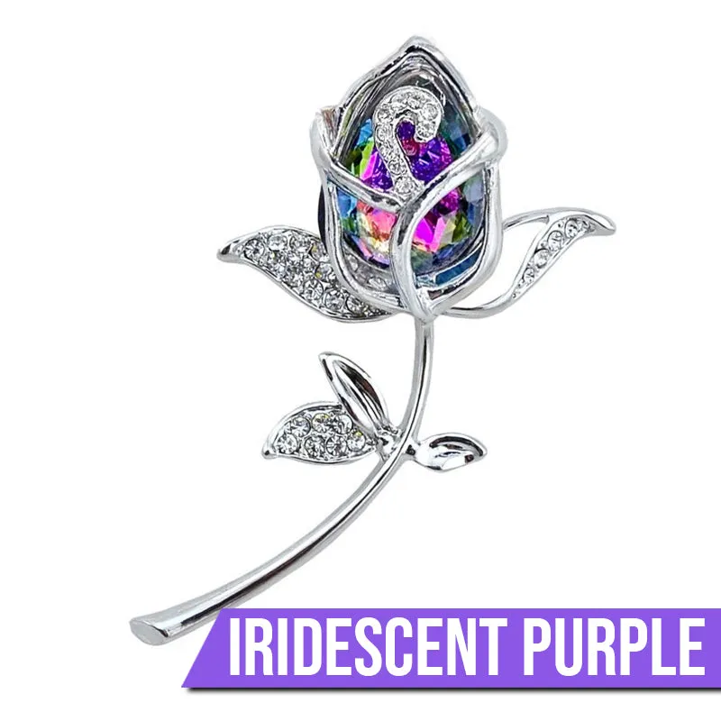 Laleh Crystal Tulip Brooch