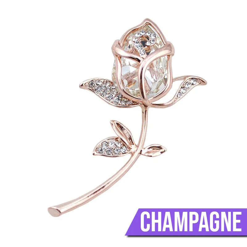 Laleh Crystal Tulip Brooch