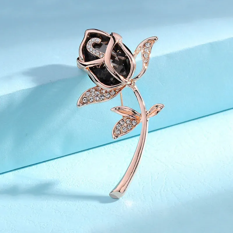 Laleh Crystal Tulip Brooch