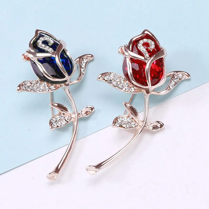 Laleh Crystal Tulip Brooch