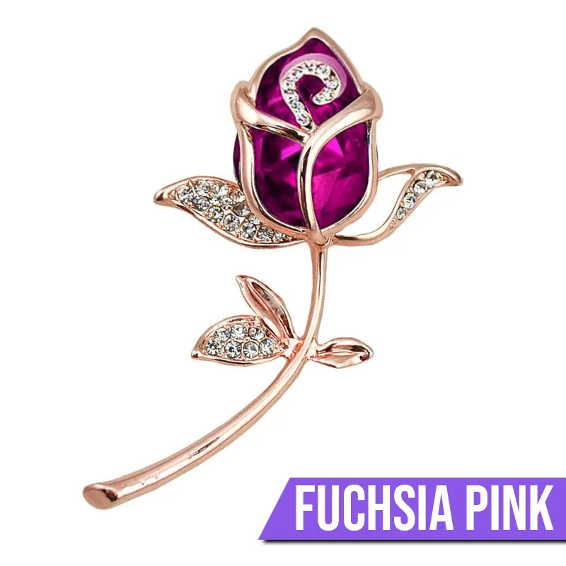 Laleh Crystal Tulip Brooch