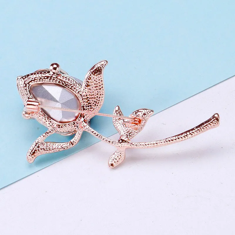Laleh Crystal Tulip Brooch
