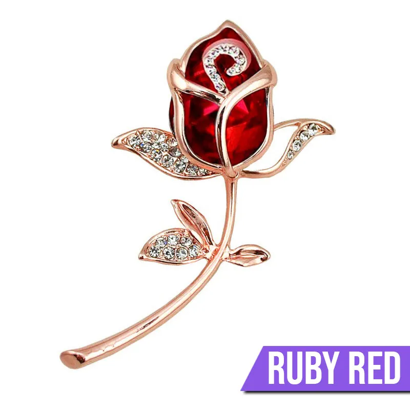 Laleh Crystal Tulip Brooch