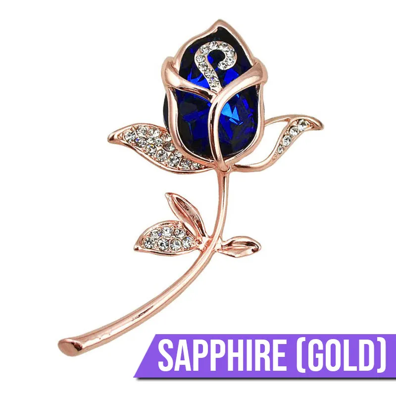 Laleh Crystal Tulip Brooch