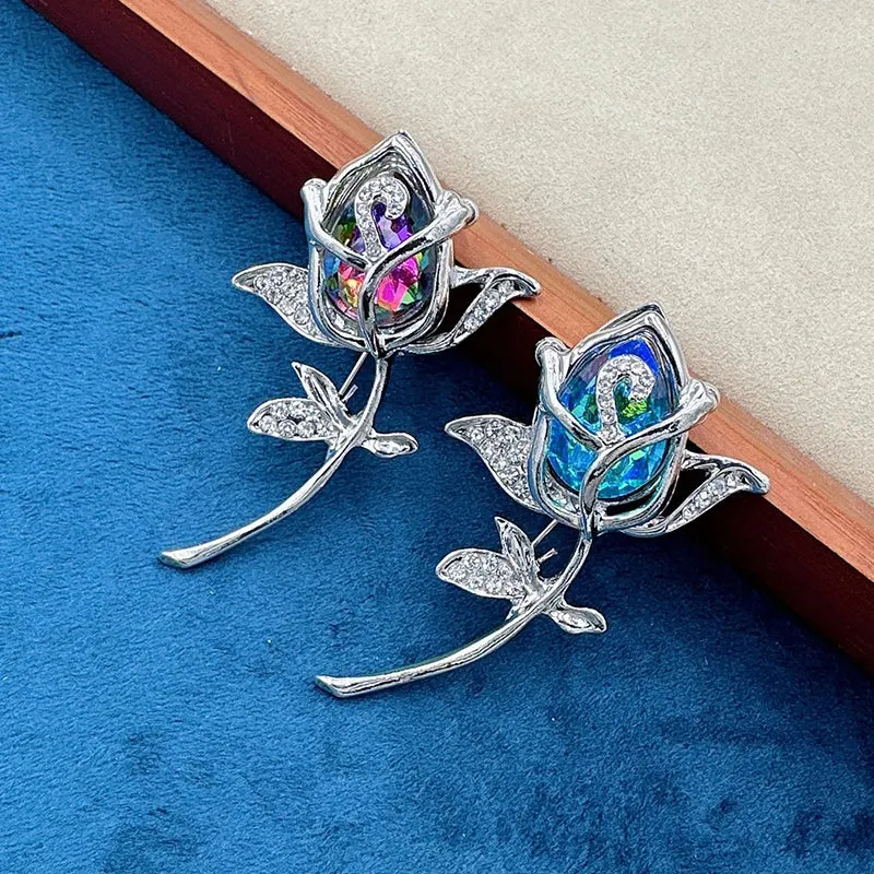 Laleh Crystal Tulip Brooch