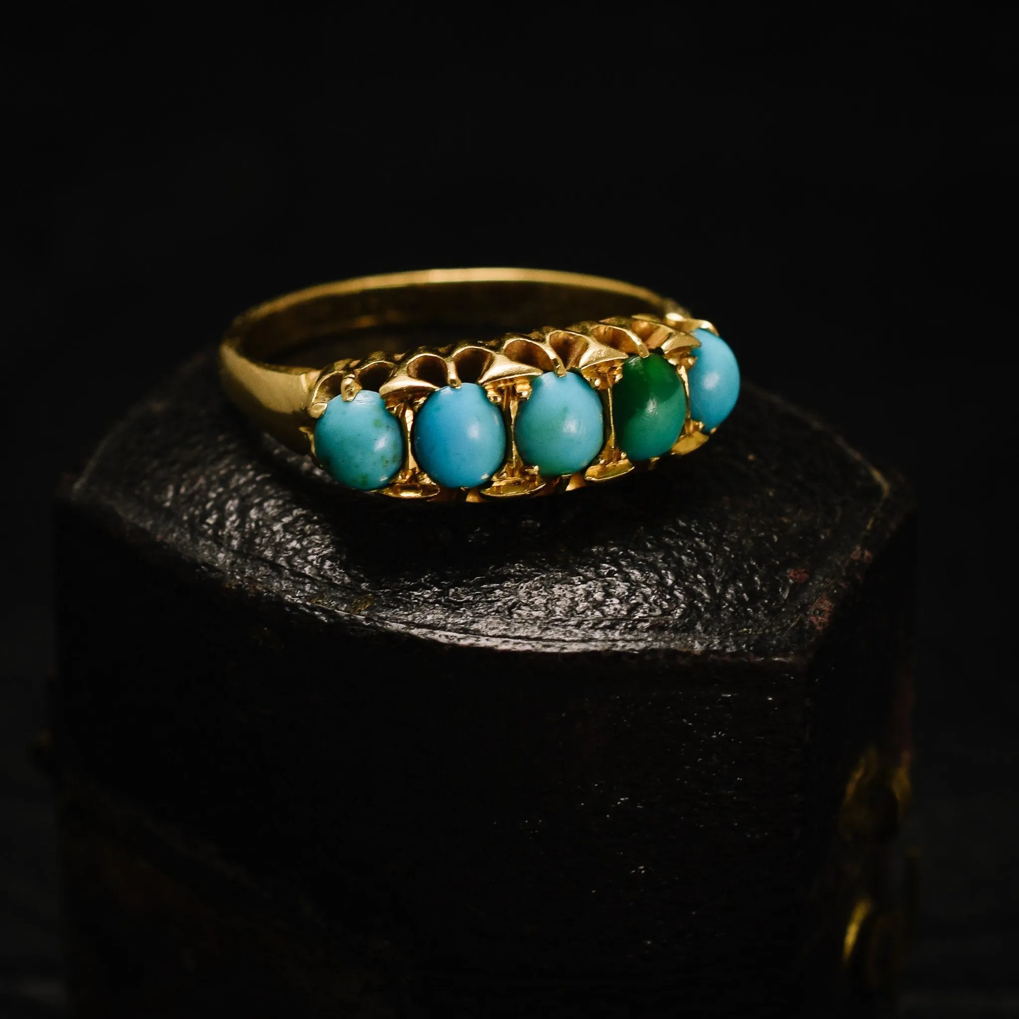 Late Victorian Turquoise 5-Stone Ring